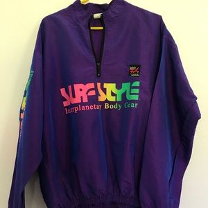 Surfstyle windbreaker! Rainbow and irridescent.